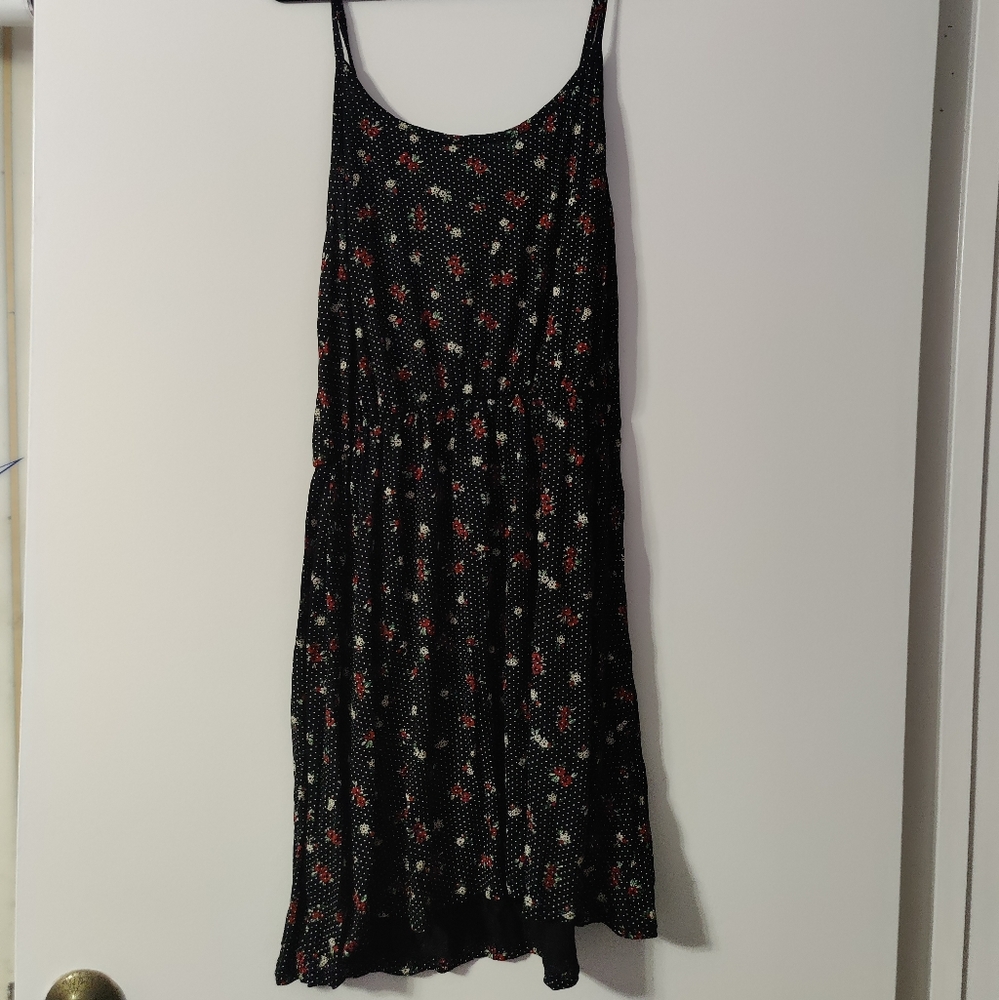 Floral polka dot strappy mini sundress